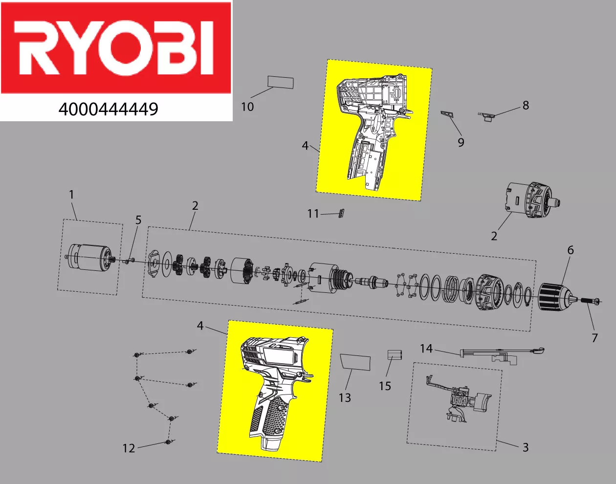 boîtier / coque réf. 5131037419 Ryobi